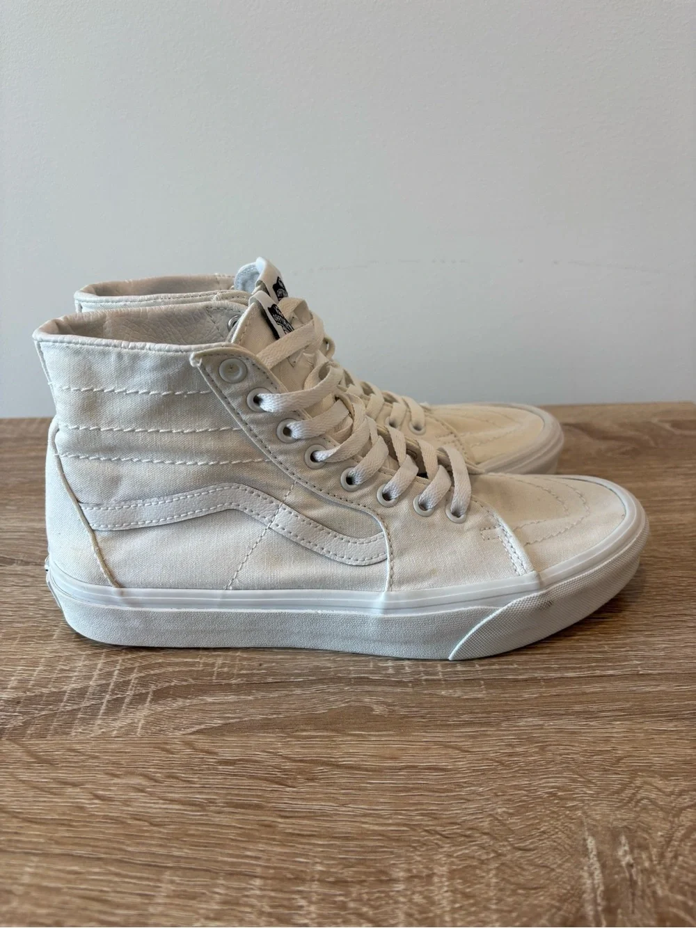 Vans High-Top Canvas Sneakers in white